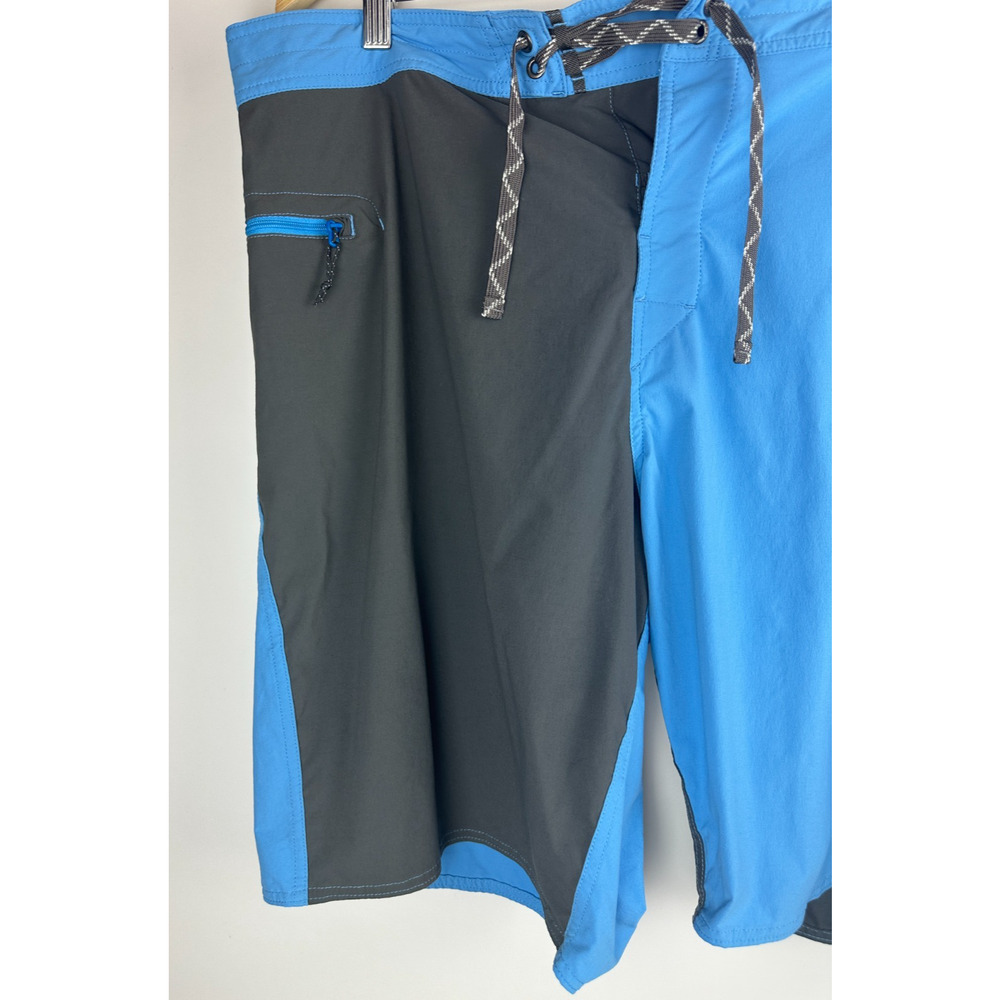 *Flawed Patagonia Men's Stretch Wavefarer Board Shorts Blue Gray Trunks Size 38 - Picture 4 of 13